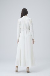 DİVA EKRU ELBİSE - Thumbnail