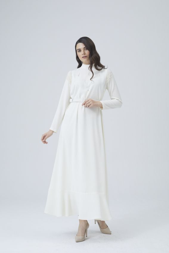 Senna - DİVA EKRU ELBİSE