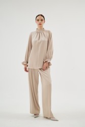 ELEGANCE BLUZ BEJ - Thumbnail