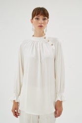ELEGANCE BLUZ EKRU - Thumbnail