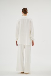 ELEGANCE BLUZ EKRU - Thumbnail