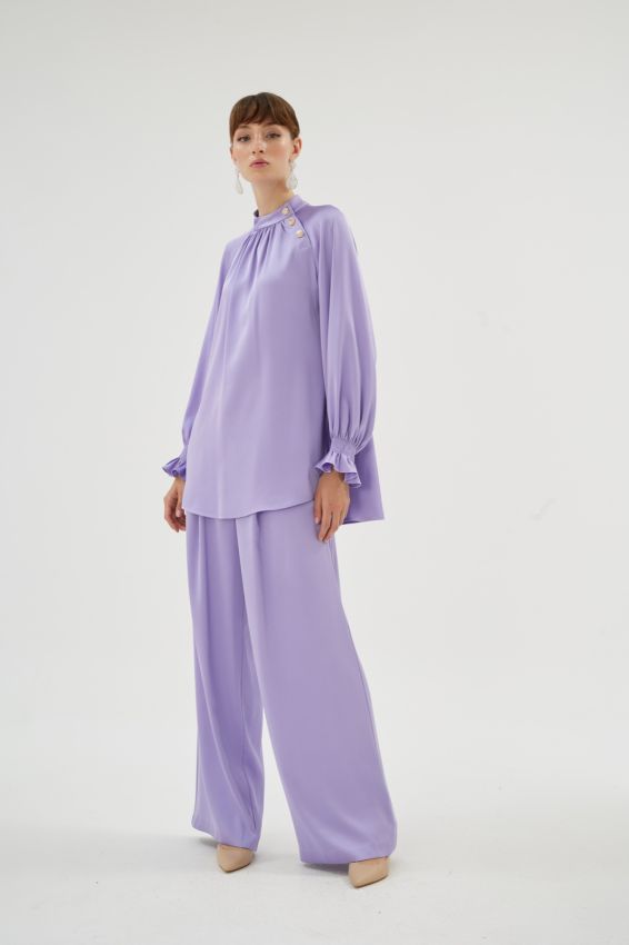 ELEGANCE BLUZ LİLA