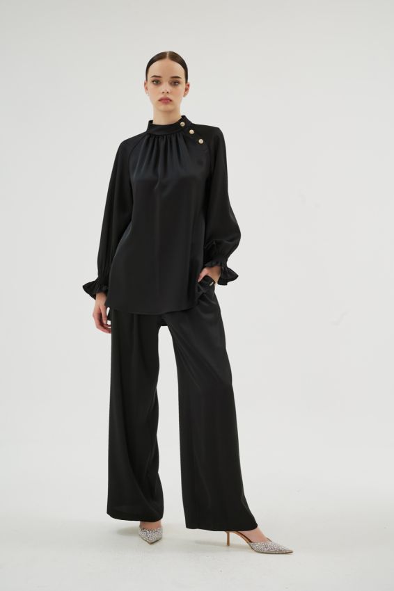 ELEGANCE BLUZ SİYAH