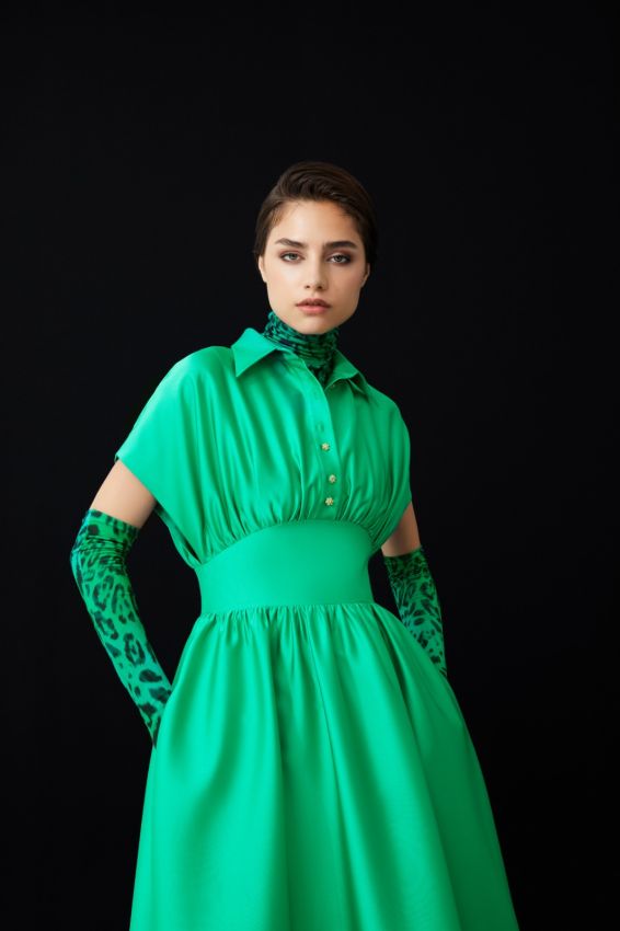 ELENARA YEŞİL ELBİSE