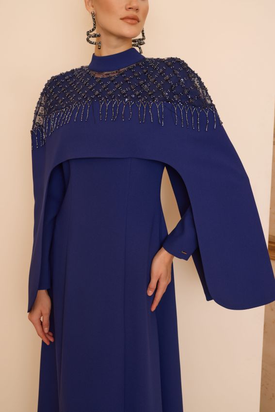 Senna - ELINA ELBİSE LACİVERT (1)