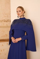 ELINA ELBİSE LACİVERT - Thumbnail