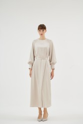 ELIZA ELBİSE BEJ - Thumbnail