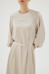 ELIZA ELBİSE BEJ - Thumbnail