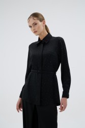 ELİZA GÖMLEK SİYAH - Thumbnail