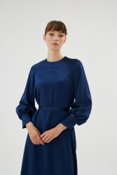 ELIZA ELBİSE LACİVERT - Thumbnail