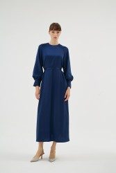 ELIZA ELBİSE LACİVERT - Thumbnail