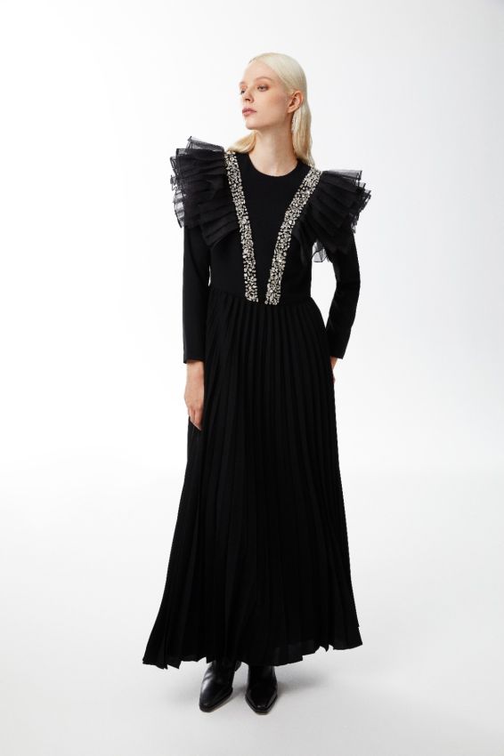 Senna - FAMBELLE ELBİSE SİYAH