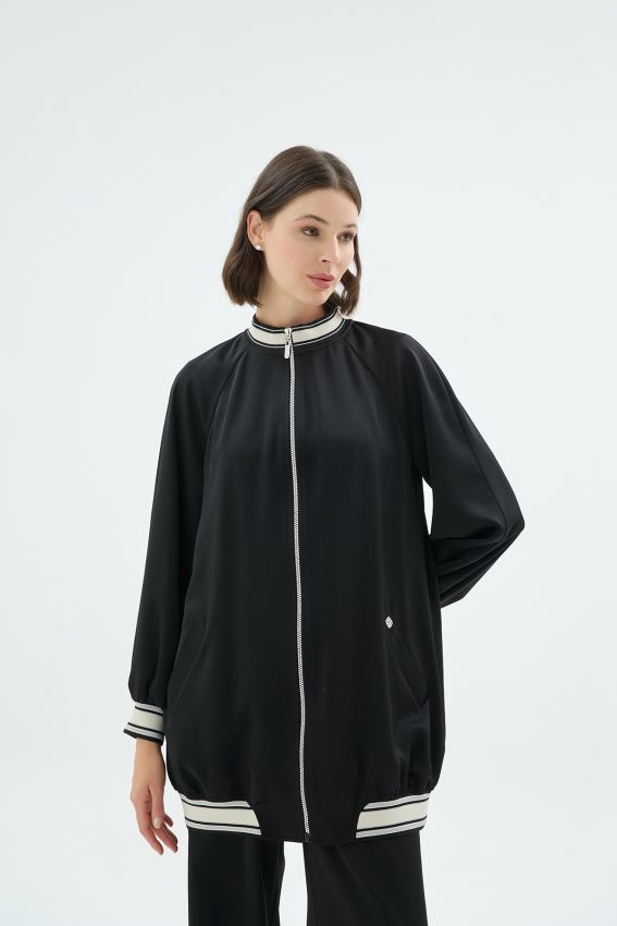 Senna - FEMKE BOMBER SİYAH