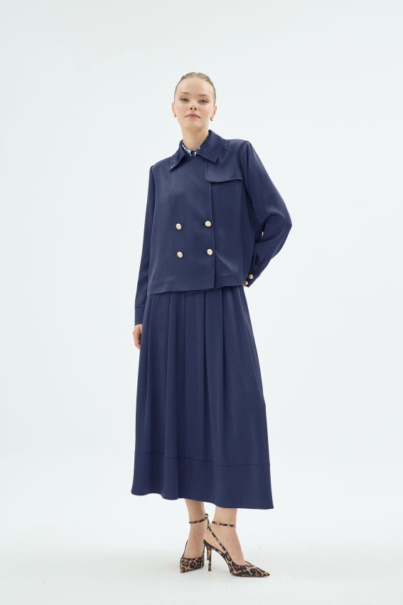 Senna - GİGİ YAKALI CEKET LACİVERT