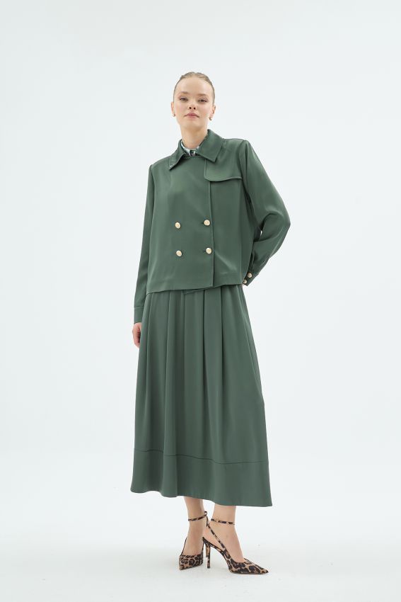 Senna - GİGİ YAKALI CEKET ZÜMRÜT