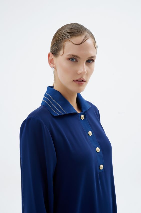 GLISSIA ELBİSE LACİVERT