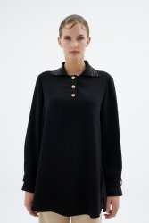 GLISSIA SİYAH BLUZ - Thumbnail