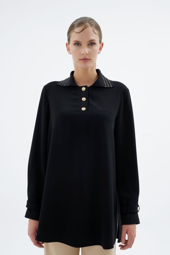  - GLISSIA SİYAH BLUZ