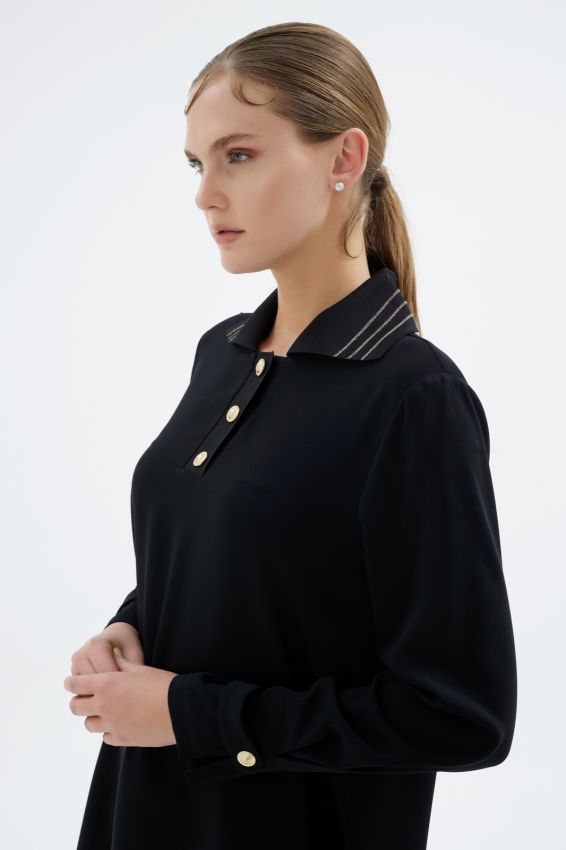 GLISSIA SİYAH BLUZ