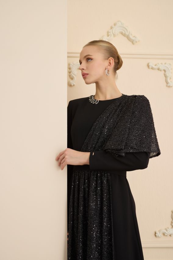 HAZEL ELBİSE SİYAH