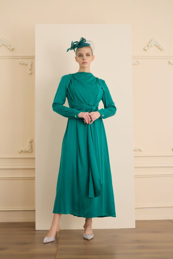 Senna - IMELDA DRESS ZÜMRÜT