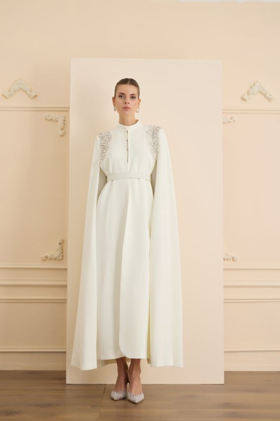 Senna - JE PARLE DRESS TAKIM EKRU