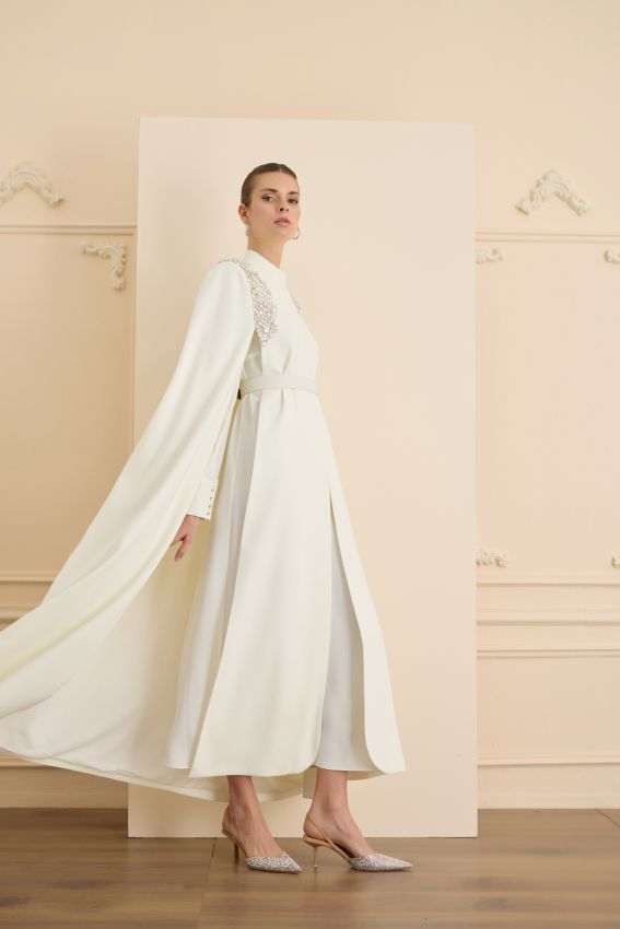 Senna - JE PARLE DRESS TAKIM EKRU (1)