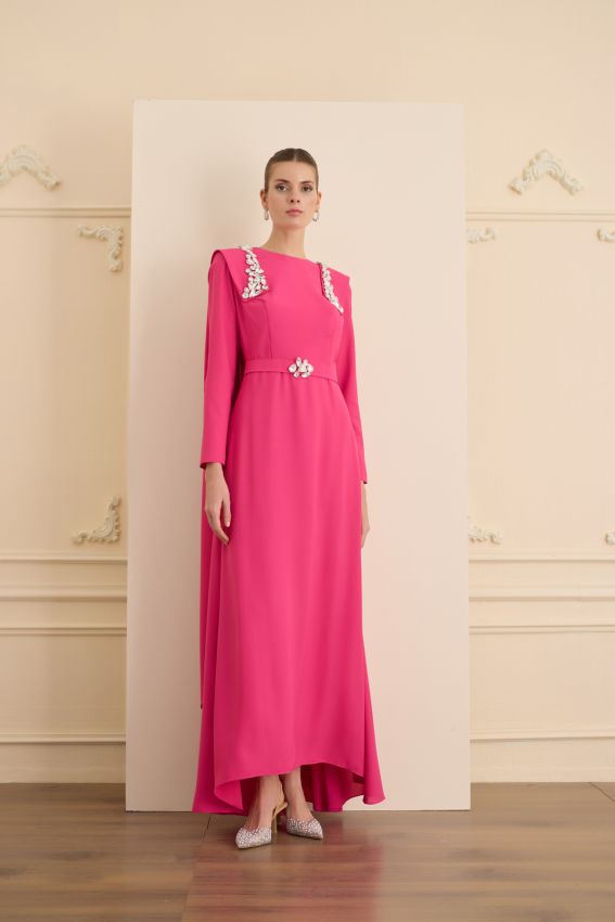 Senna - JEWEL ELBİSE FUŞYA (1)