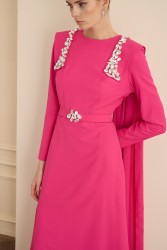 JEWEL ELBİSE FUŞYA - Thumbnail