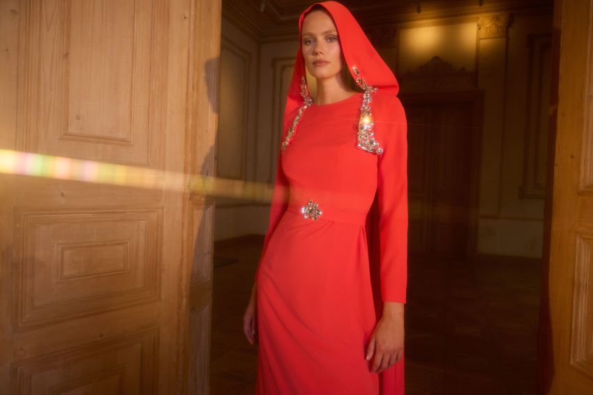 Senna - JEWEL ELBİSE NAR ÇİÇEĞİ