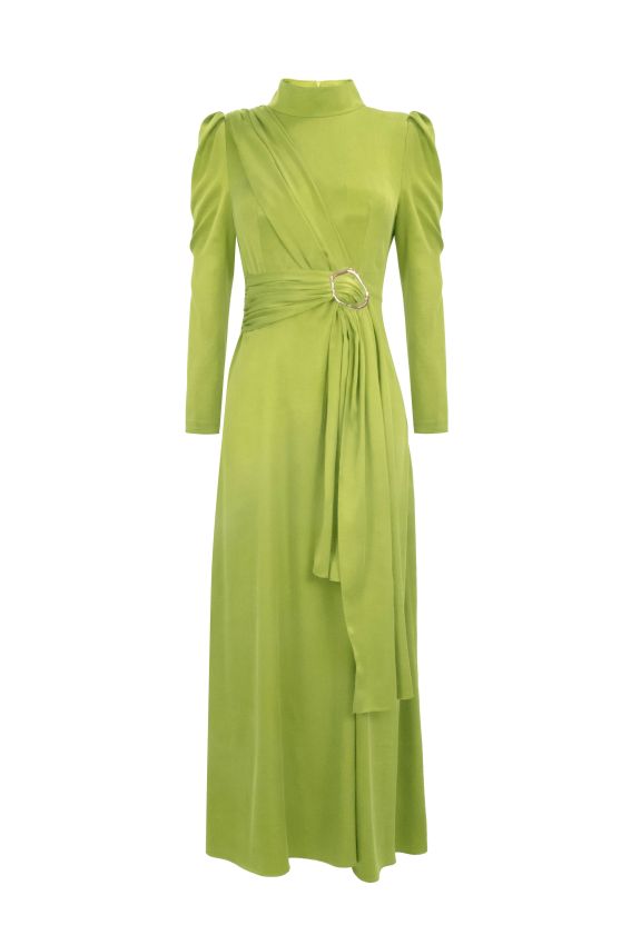 Senna - KENDRA DRESS FISTIK YEŞİLİ