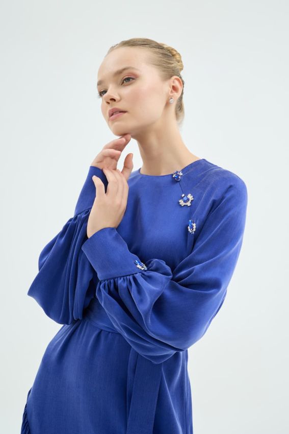 Senna - LARIN ELBİSE SAKS