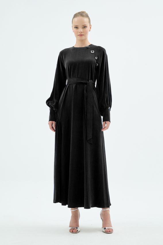 Senna - LARIN ELBİSE SİYAH