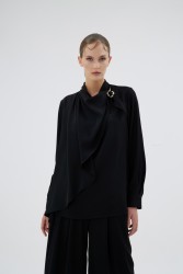 LENORA SİYAH BLUZ - Thumbnail