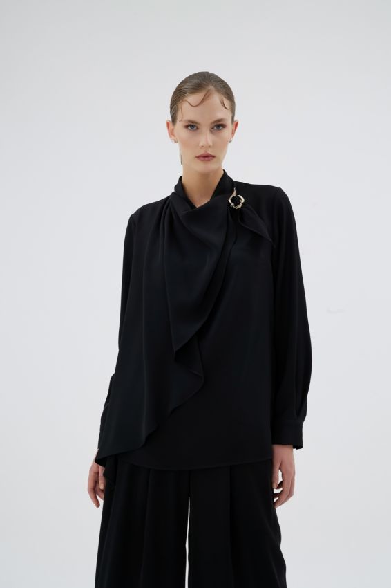  - LENORA SİYAH BLUZ