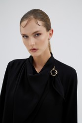 LENORA SİYAH BLUZ - Thumbnail