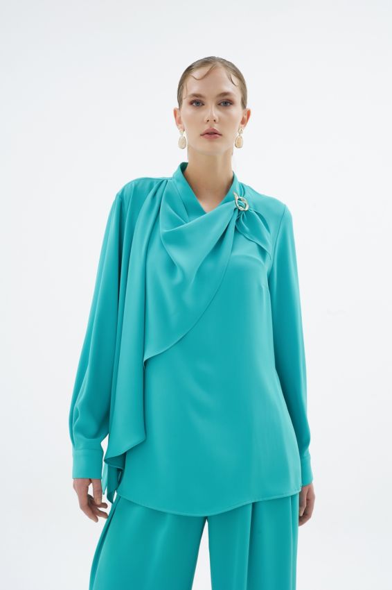  - LENORA TURKUAZ BLUZ (1)