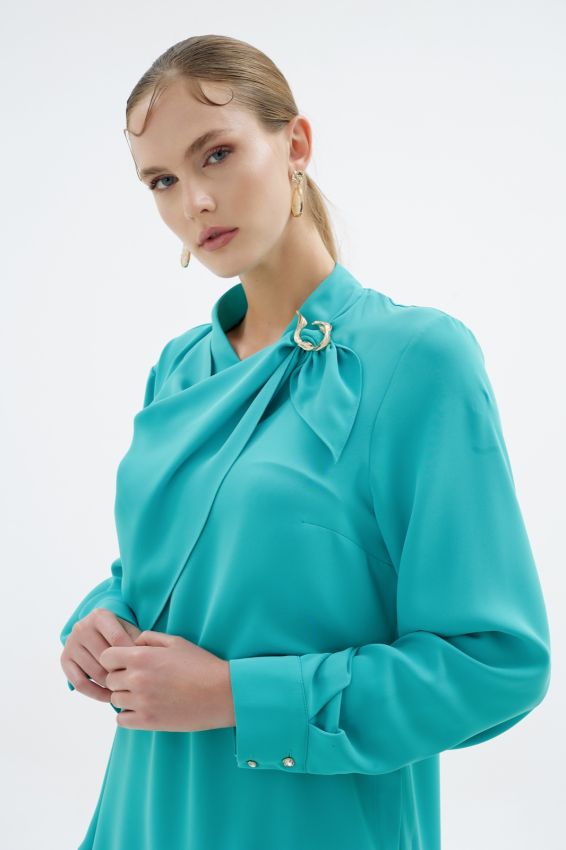 LENORA TURKUAZ BLUZ