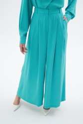 LENORA TURKUAZ PANTOLON - Thumbnail