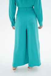 LENORA TURKUAZ PANTOLON - Thumbnail