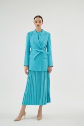 LILIANA TURKUAZ CEKET - Thumbnail