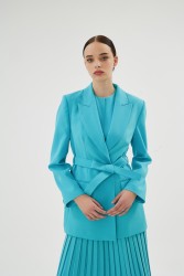 LILIANA TURKUAZ CEKET - Thumbnail