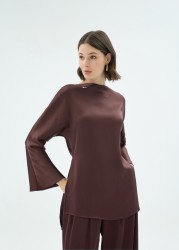 LISA BLUZ KAHVE - Thumbnail