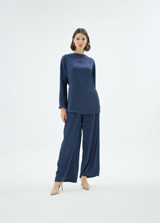 Senna - LISA BLUZ LACİVERT (1)