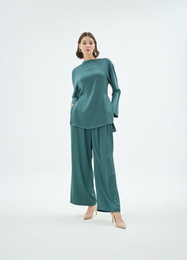 Senna - LISA BLUZ ZÜMRÜT (1)