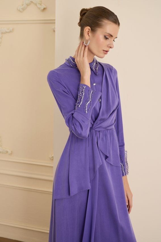 Senna - LUMIERE ELBİSE MOR (1)