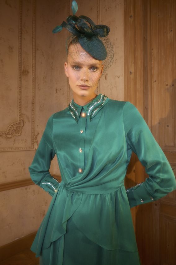 Senna - LUMIERE ELBİSE ZÜMRÜT (1)