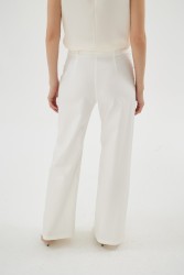 LUZIA EKRU KOTON PANTOLON - Thumbnail
