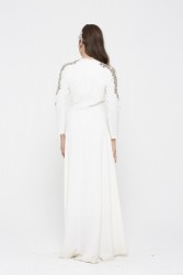 MARGUERIETE EKRU ELBİSE - Thumbnail