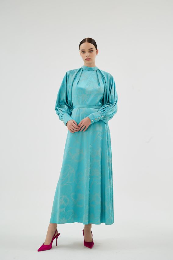  - MARIPOSA TURKUAZ ELBİSE